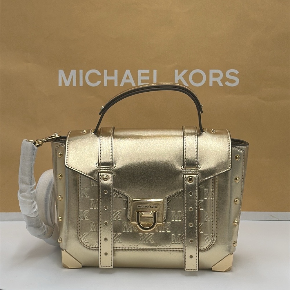 Michael Kors Manhattan Medium
Satchel Shoulder Crossbody bag MK
Pale Gold - Picture 2 of 14